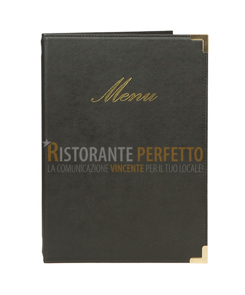 Porta menu A5 serie classic nero - Ristorante Perfetto