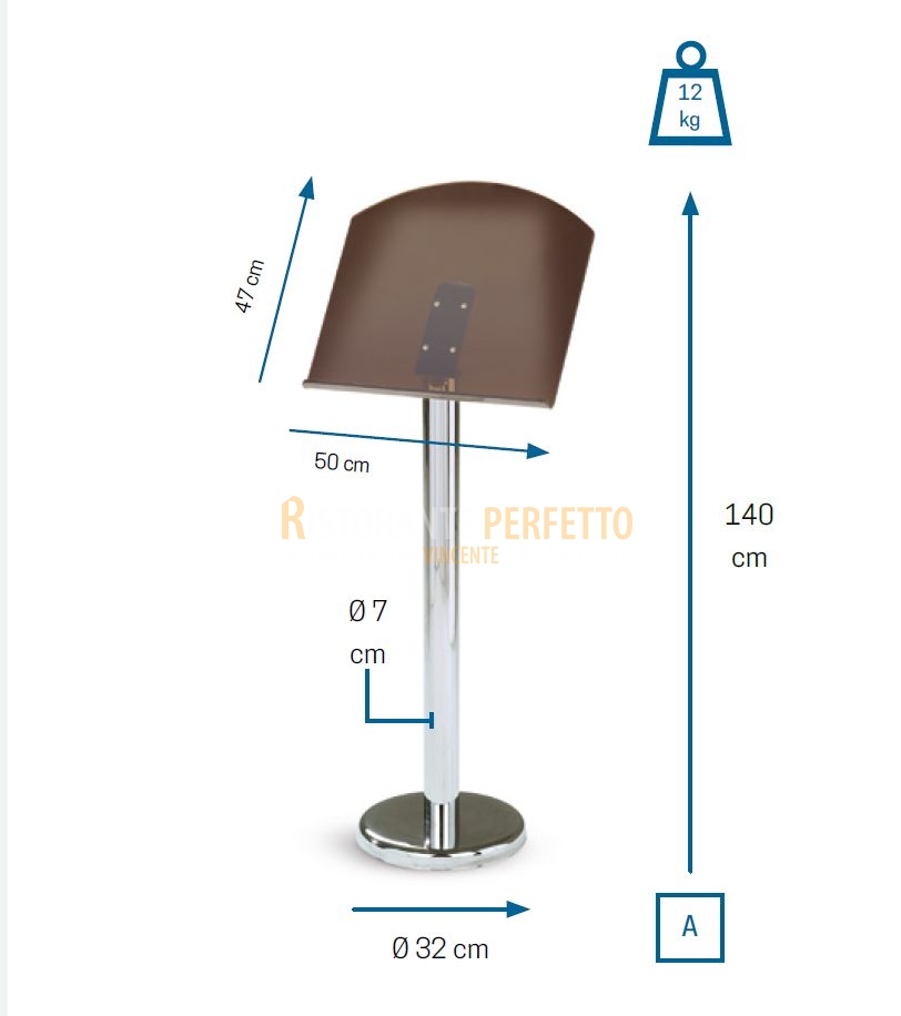 leggio in acciaio inox